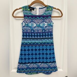 Blue Patchwork Print Dress | Ally B Size 7
